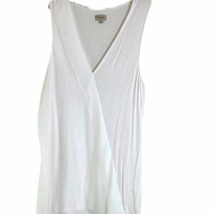 Women's Sleeveless Shirt Solid Casual Loose V Neck Tank Top Blouse for Work
